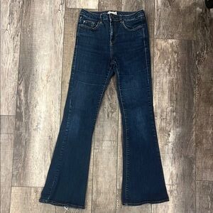 Topshop Mom, Tally Women's Blue Flared Jeans